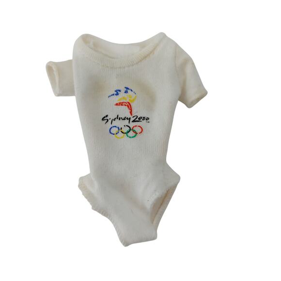 Olympics Sydney 2000 Barbie Leotard White Mattel Gymnastics - Picture 1 of 9